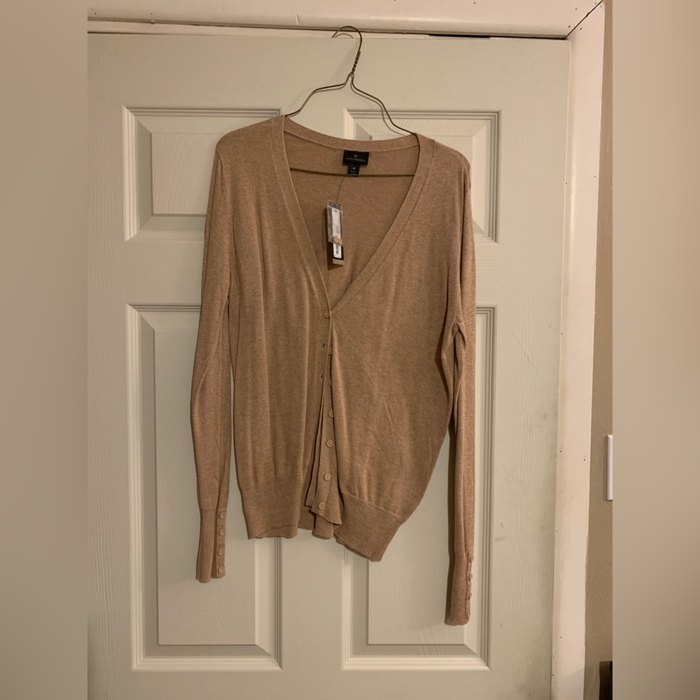 Tan NWT v neck cardigan